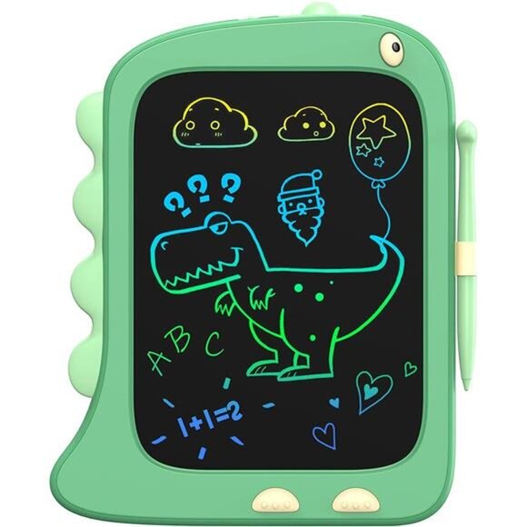 8.5 Inch LCD Doodle Board Tablet Toy - Green Dinosaur Drawing Pad for Kids - Picture 1 of 7